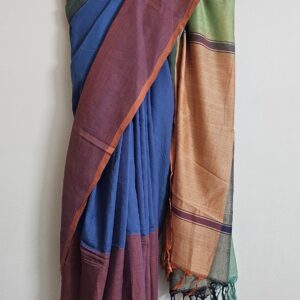 Bamboo Cotton Handloom Multicolor Saree