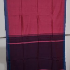 Bamboo Cotton Handloom Saree in darker shades of pink