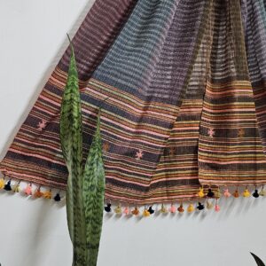 Multicolor Kutch Bhujodi Weave Handloom Cotton Stole
