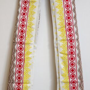 Parimal EcoHub | Bamboo Silk Shawl | Hand Block Printed | Brown Colour | Circle Border