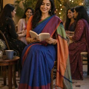 Bamboo Cotton Handloom Multicolor Saree